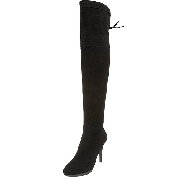 Sam Edelman Vesey Suede Over-The-Knee Boots in Black - Picture 2 of 15